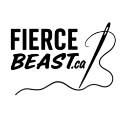 FierceBeast.ca logo — stylized wordmark with needle and thread